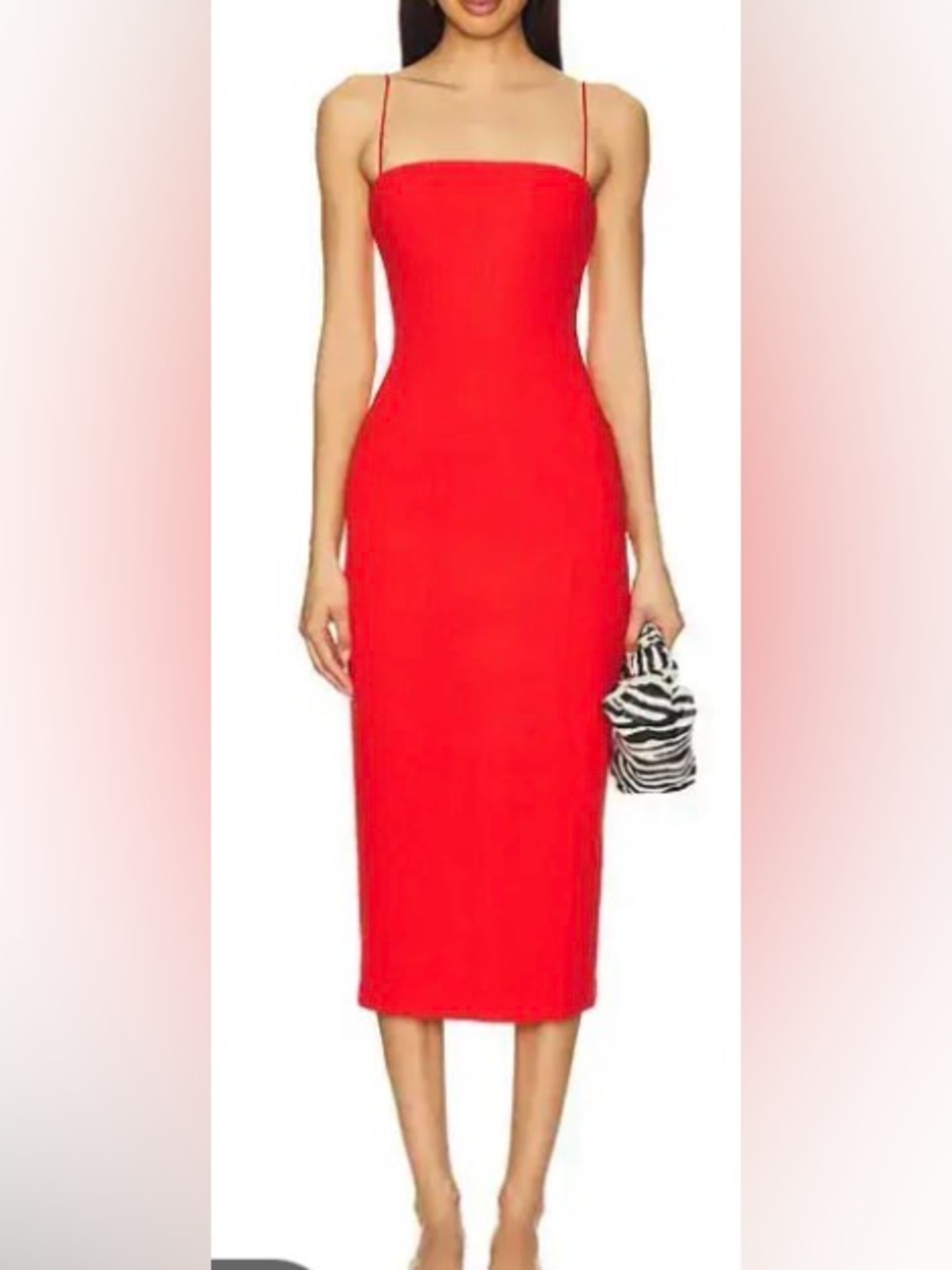 NWT GORGEOUS RED PENCIL DRESS WITH SEXY SIDE SPLIT.